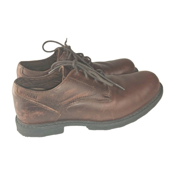 WOLVERINE Bedford Steel-Toe Oxford SR Industrial Men Shoes  Size 9.5M Brown main image 13